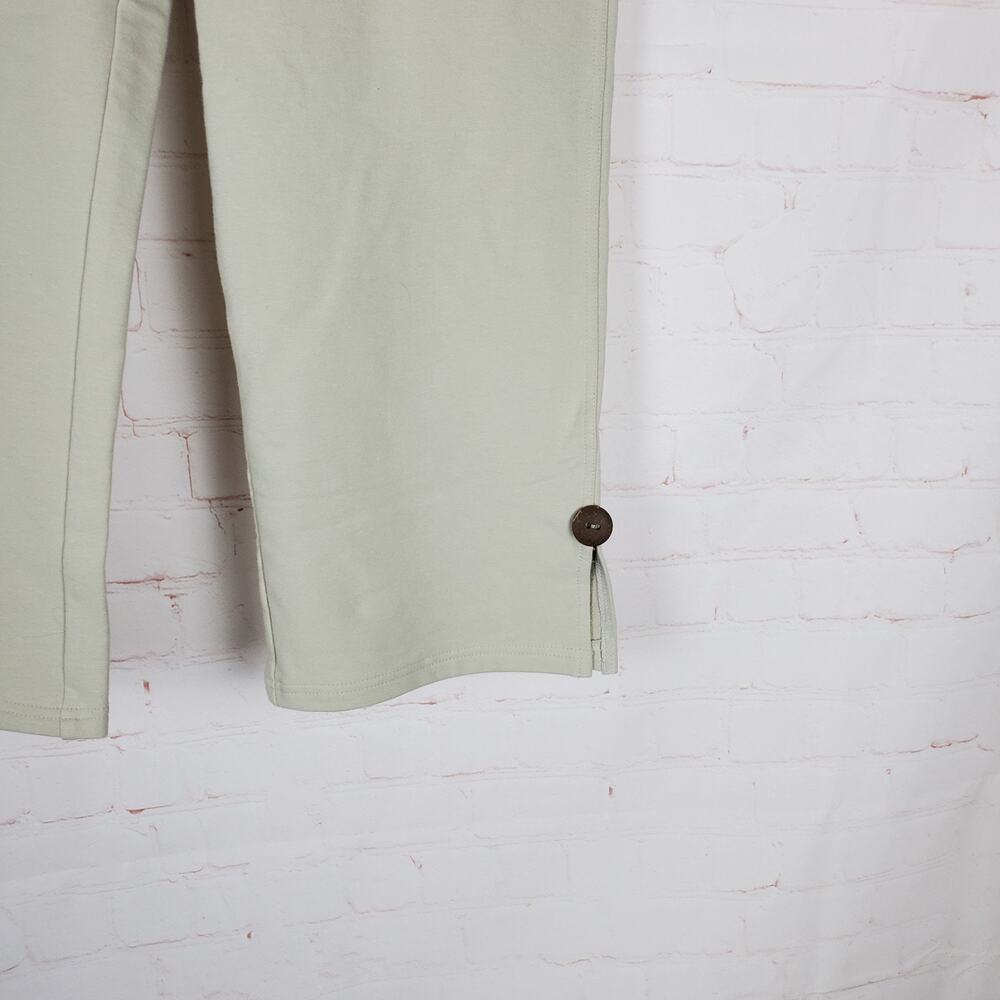 Neon Buddha Pants S Beige Capri Cropped Yoga Meditation Pull On Comfort Stretch - Picture 3 of 10